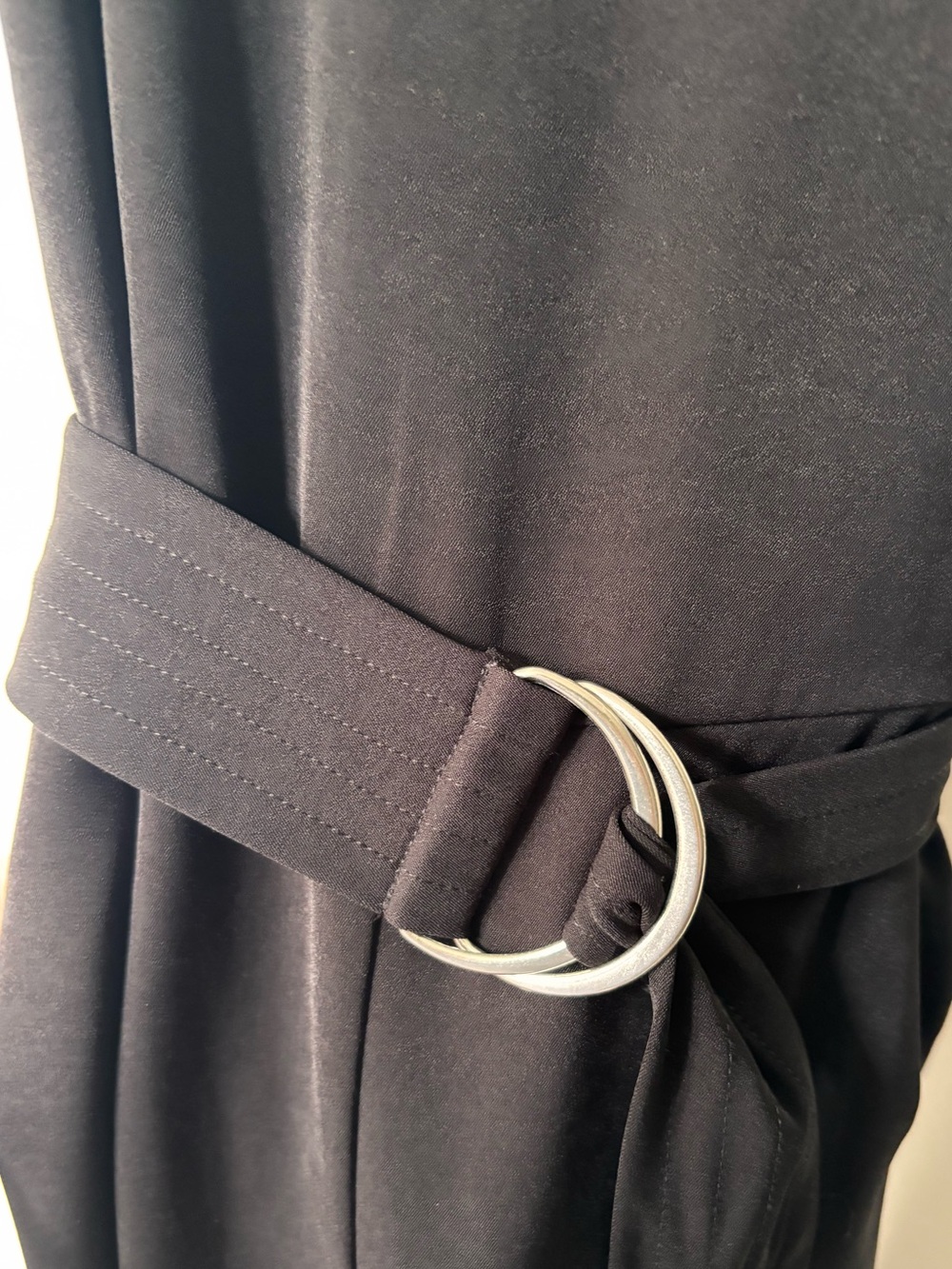 NWT- ICHI Sleeveless Black Wide-Leg Belted Jumpsuit - Picture 5 of 11